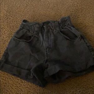 High waisted black shorts